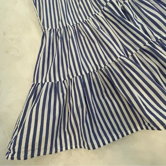 Tuckernuck Pomander Place Kenzo Blue & White Striped Cotton Poplin Sun Dress - Picture 11 of 15